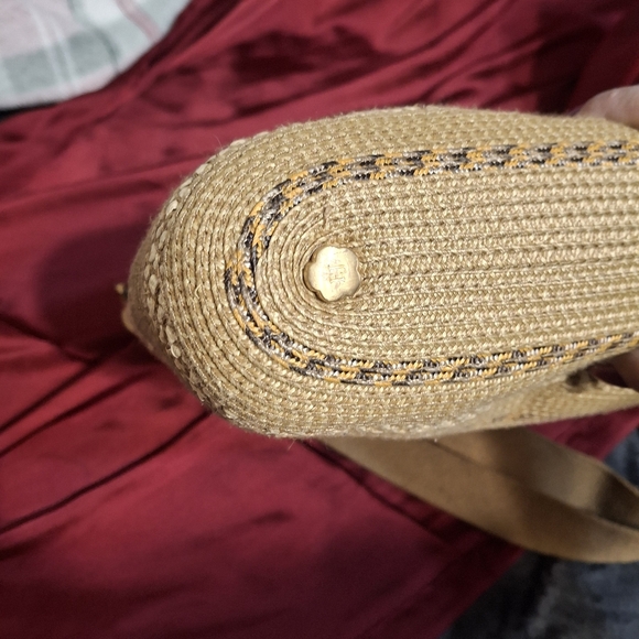 Eric Javits Tan Jute Shoulder Crossbody Bag Like New - Picture 8 of 15